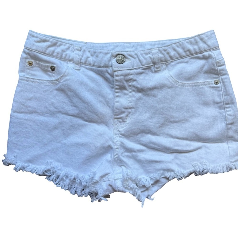 Love Tree White Frayed Jean Shorts Size M Summer Distressed Festival Beach